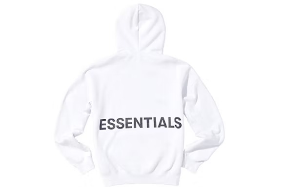 Fear of God Essentials Graphic Pullover Hoodie – White