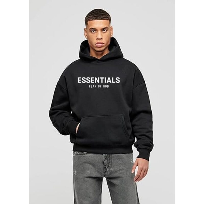 Black Essentials Hoodie Clothing